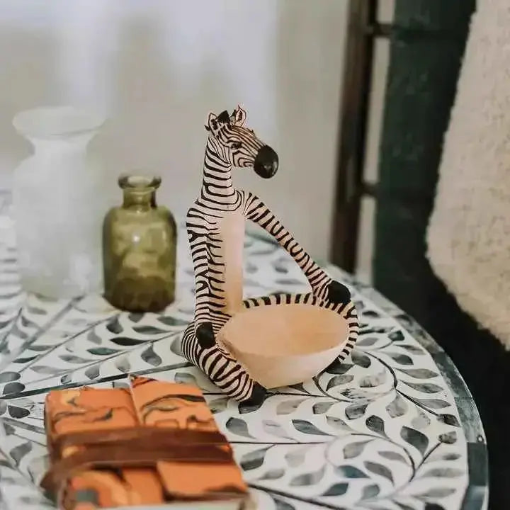 Decorative Zebra Bowl for Small Trinkets and Home Décor