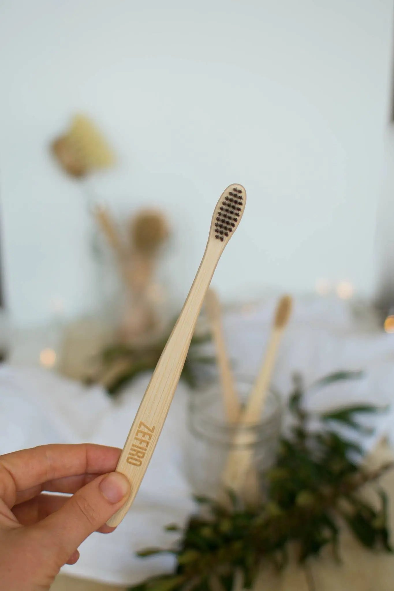 Bamboo Adult Toothbrush - Brown Zefiro