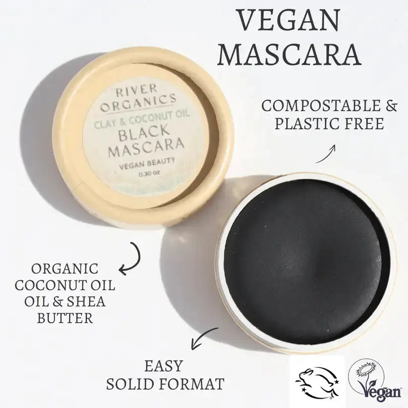 River Organics Zero Waste Mascara - Eco-Friendly, Cruelty Free Blush Alternative  